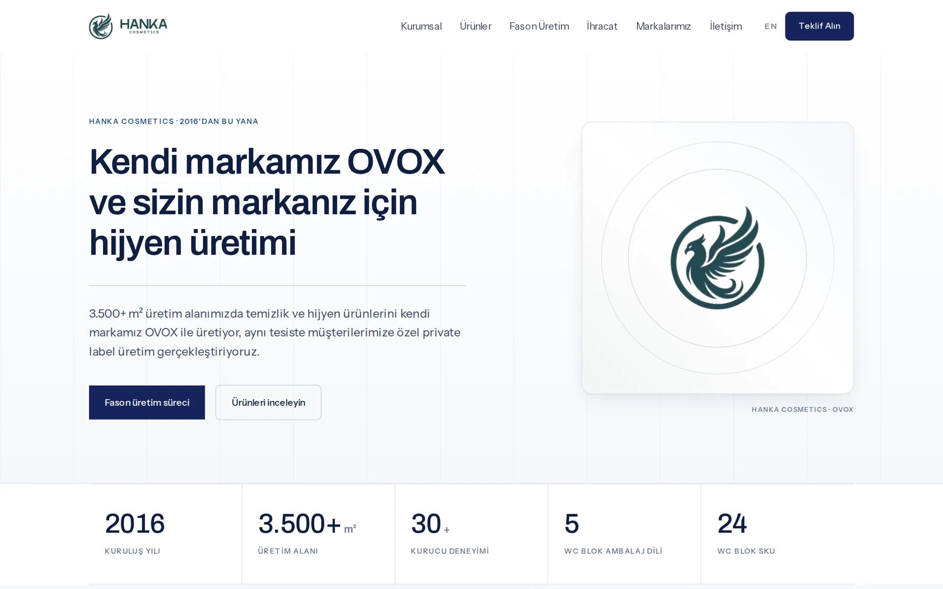 HANKA COSMETICS screenshot